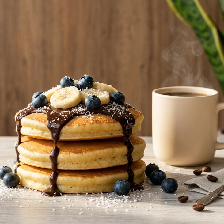 Protein Pancake + High Caffeine Filter Coffee