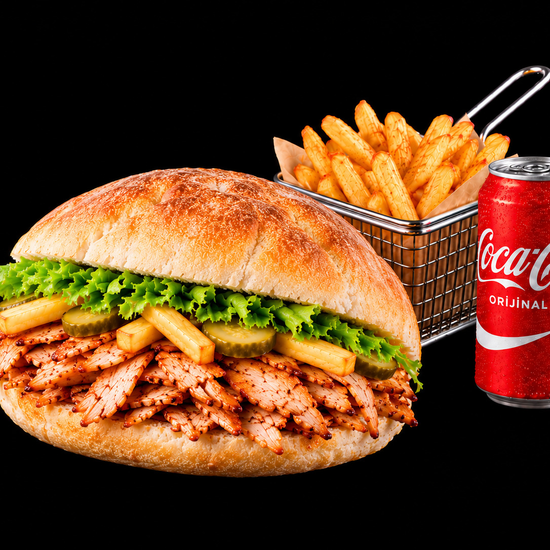 Tombik + 125 Gr Patates + Kutu Coca-Cola (330 ml)