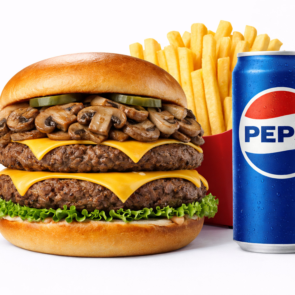 Dubleks Mr Mantar Burger Menü