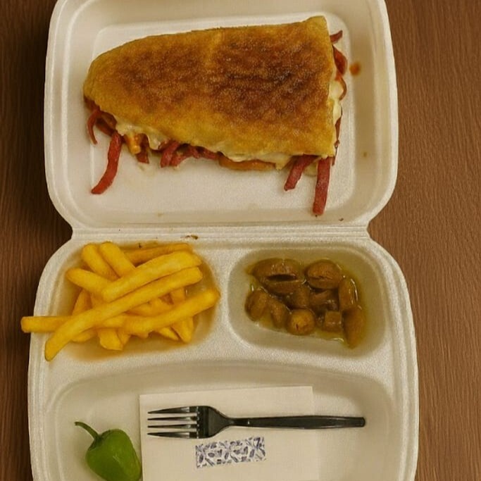 Yarım Sosis Kaşarlı Tost