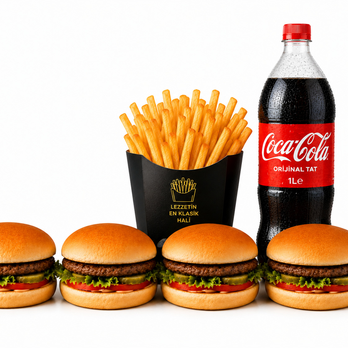 4'lü Mini Dana Burger Menü (Coca Cola)