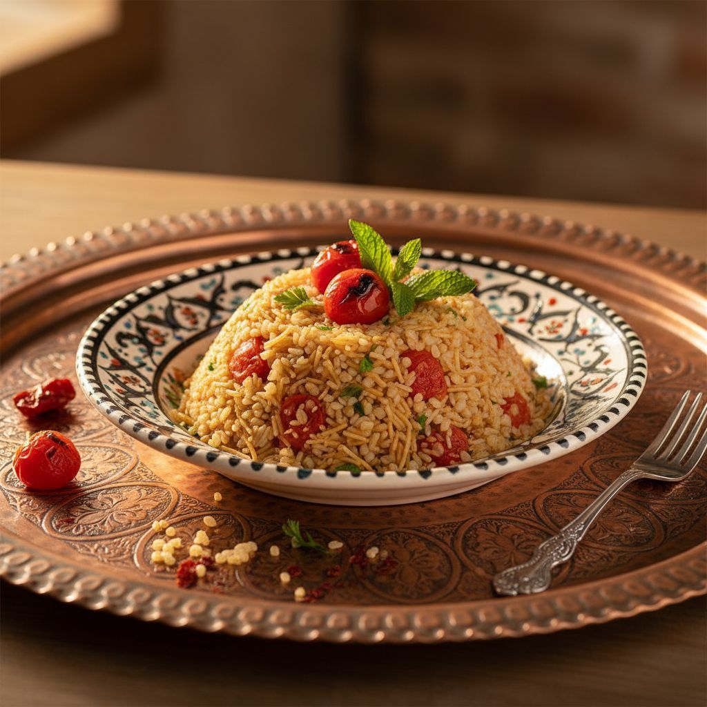 Domatesli Şehriyeli Bulgur Pilavı