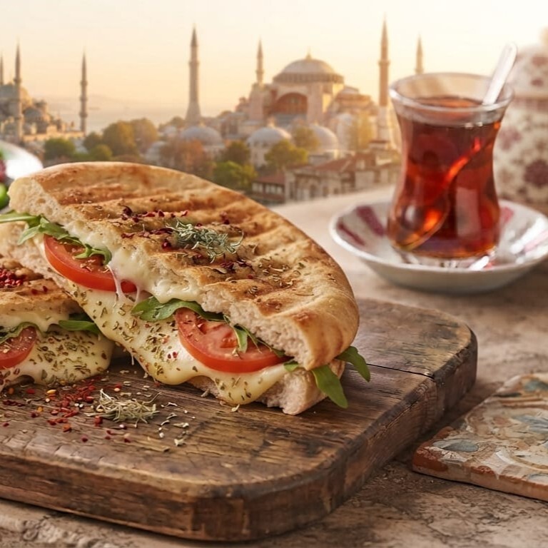 Domates,Kekik,krem peynirlii (Tostlab Caprese)