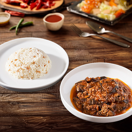 Patlıcan Musakka & Pirinç Pilavı