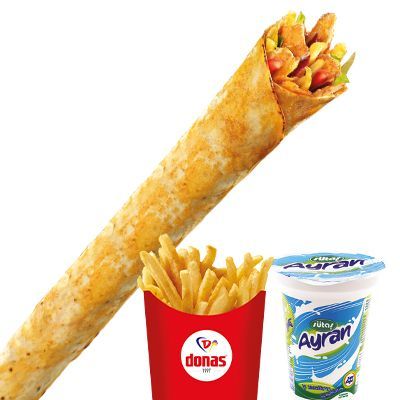 Donas Zurna Tavuk Döner Dürüm Menü 1