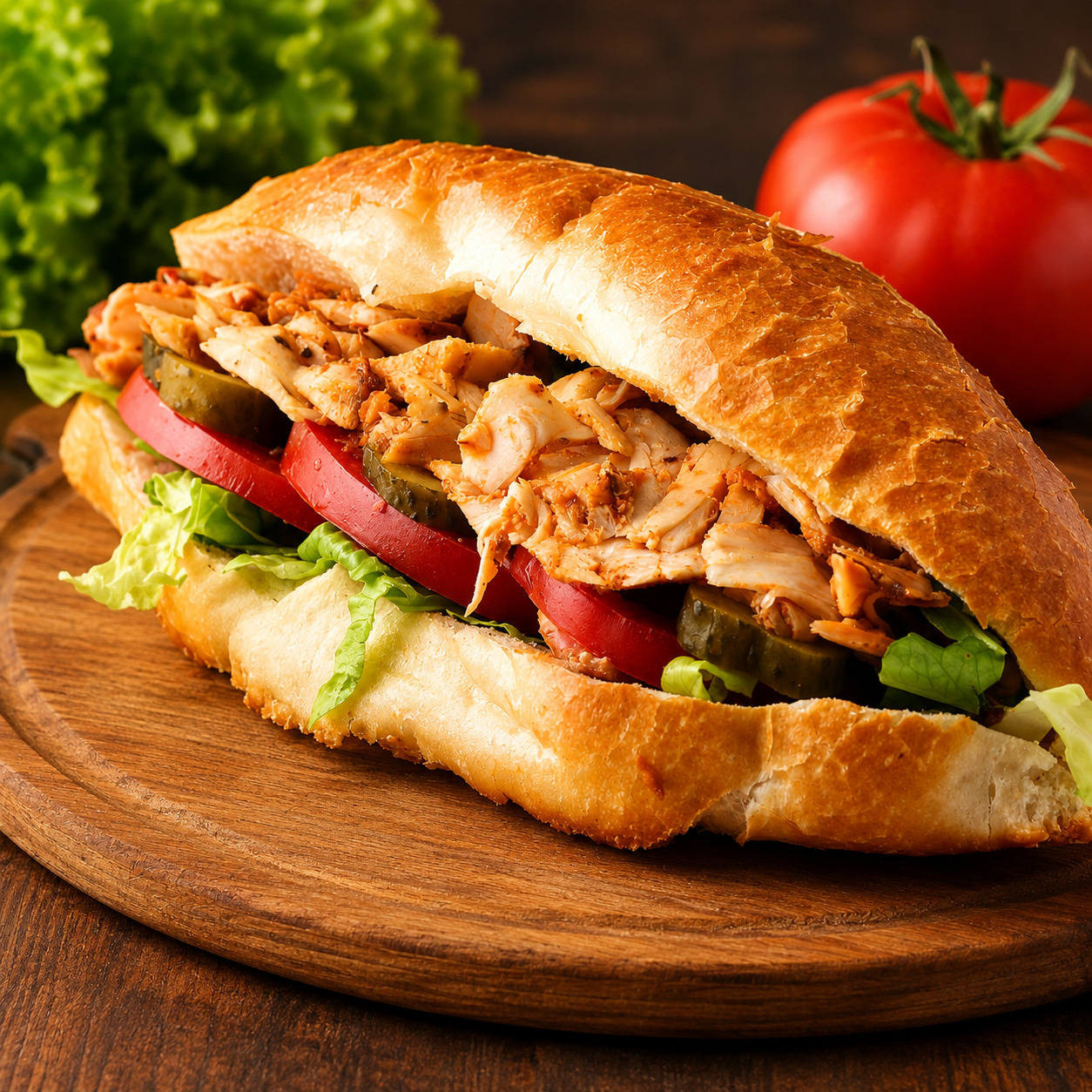 Ekmek Arası Tavuk Döner + Ayran