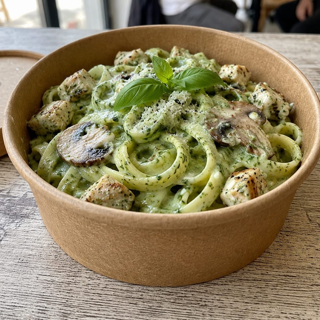 Fesleğen Soslu Fettuccine