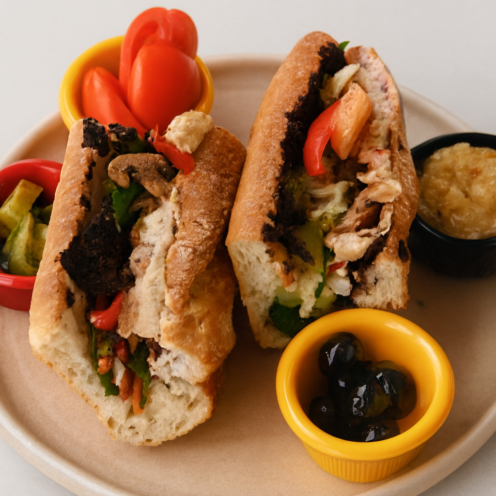 Humuslu Vegan Sandviç