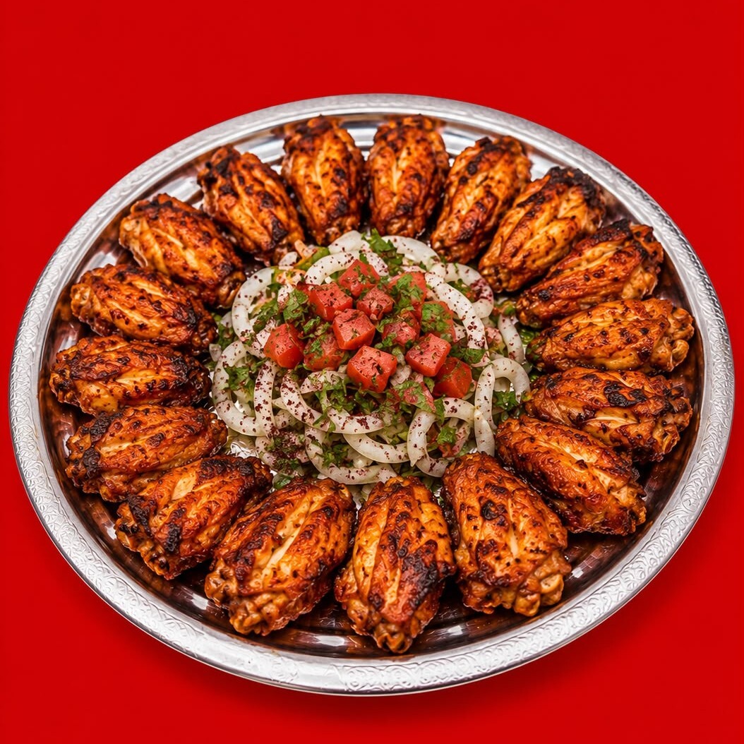 1 Kg Kanat Izgara, Tırnak Pide, Salatası ve 2 Adet Kutu Kola (330 Ml)