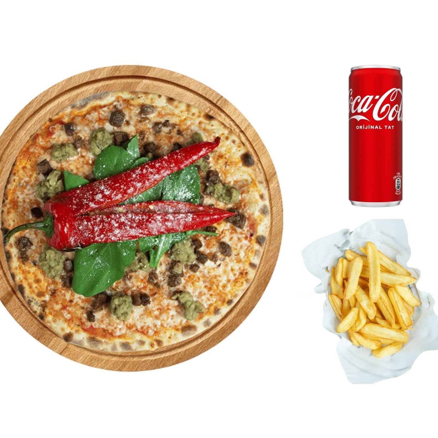 Kavurmalı Patlıcanlı Pizza (Büyük)