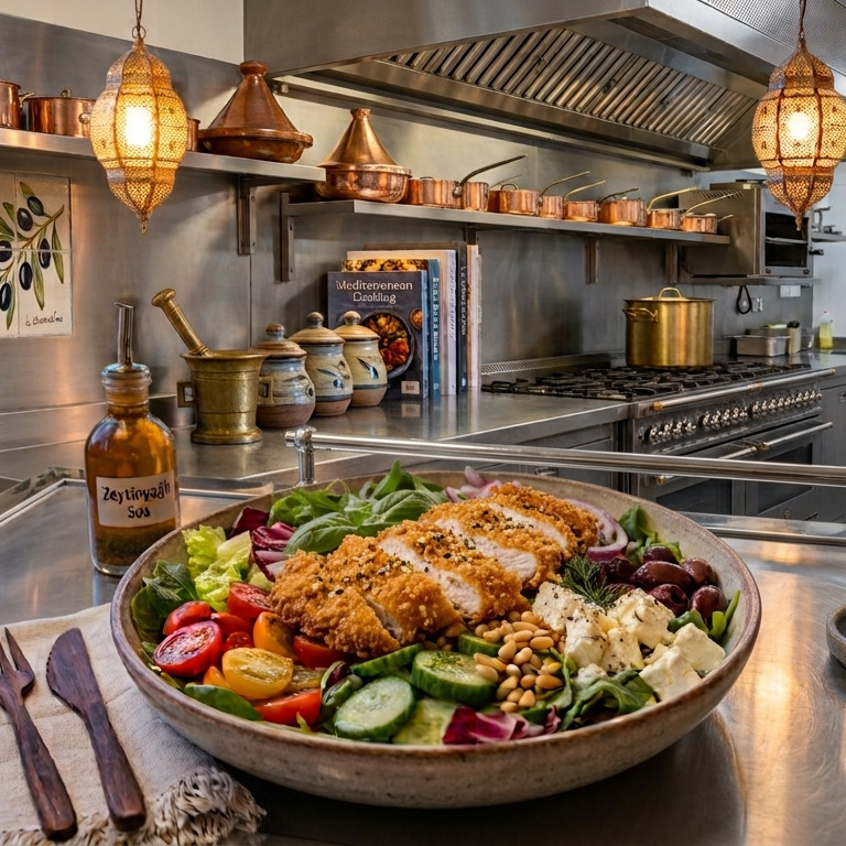 Pane Tavuk Salata
