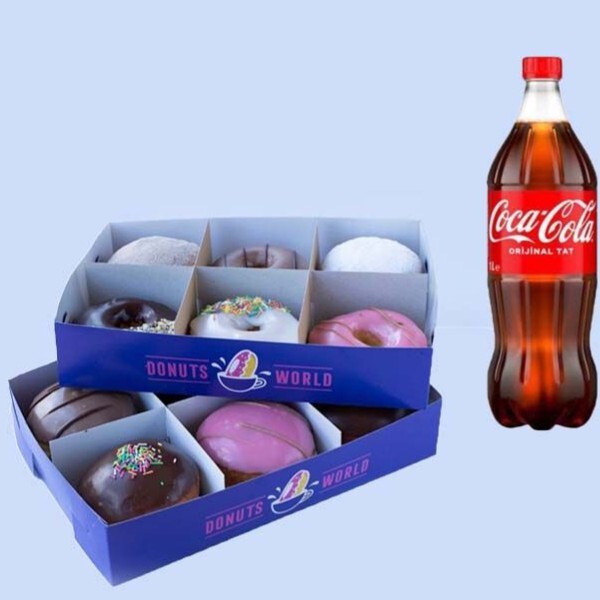 10'lu Donut Menü + Coca-cola 1 lt