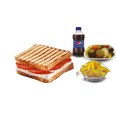 Beyaz Peynirli Domatesli Kare Tost Menü