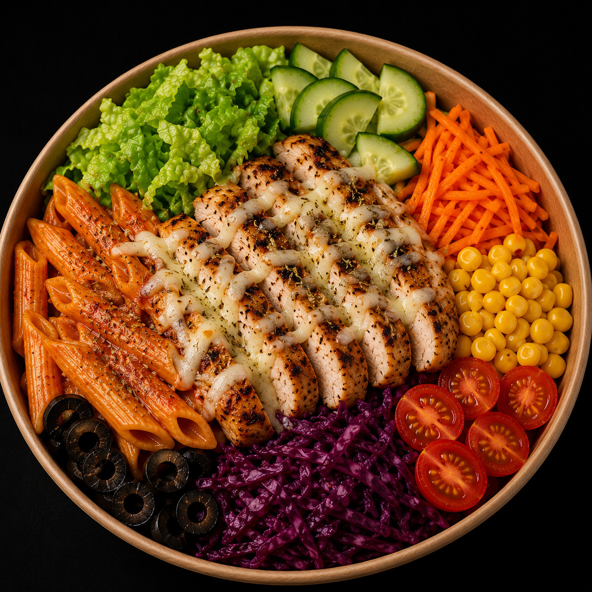 Tavuklu Kaşarlı Bowl