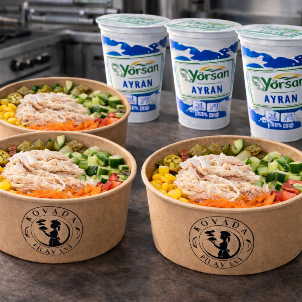 Kovada Aile Boyu Menü Pilav (3 X) (Büyük Boy) + (3 X) 275 Ml Ayran