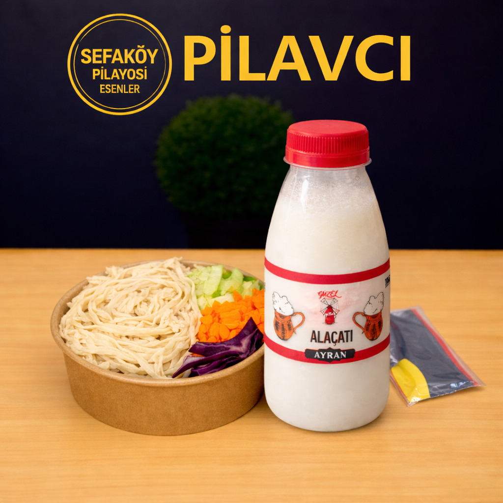Bol Tavuklu Pilav (Duble Porsiyon) + Alaçatı Ayran ( Ekşi Mayalı Yayık Ayran) 245 Ml