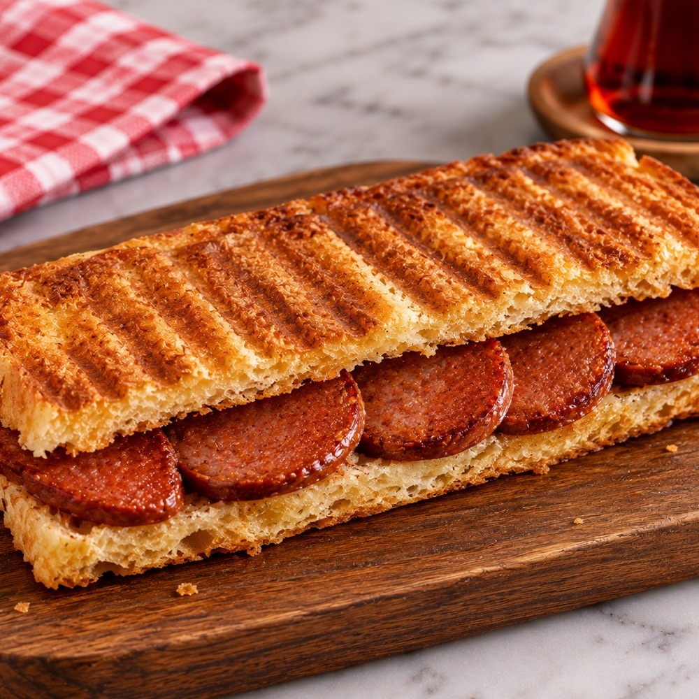 Sade Sucuklu Tost