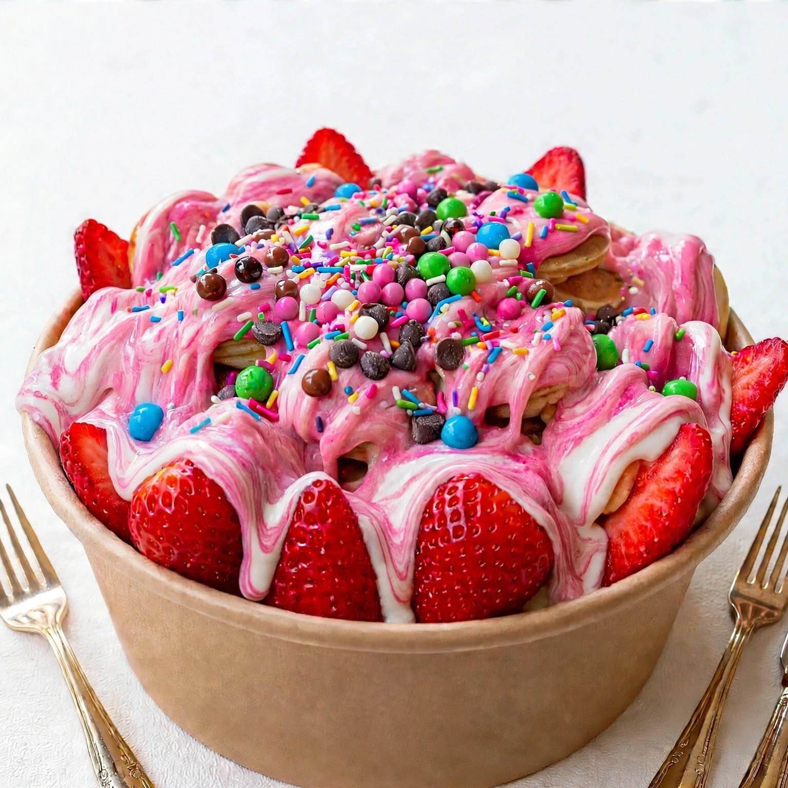 Soft Berry Bowl Pankek Waffle (Medium)