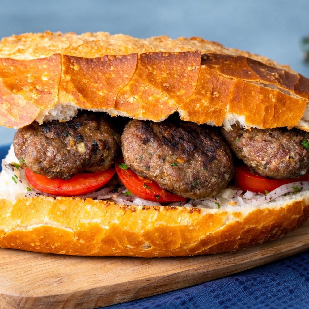 Izgara Lezzet Bombası Yarım Ekmek Köfte