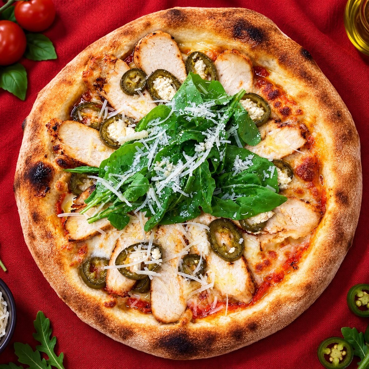 Pizza Acılı Tavuklu