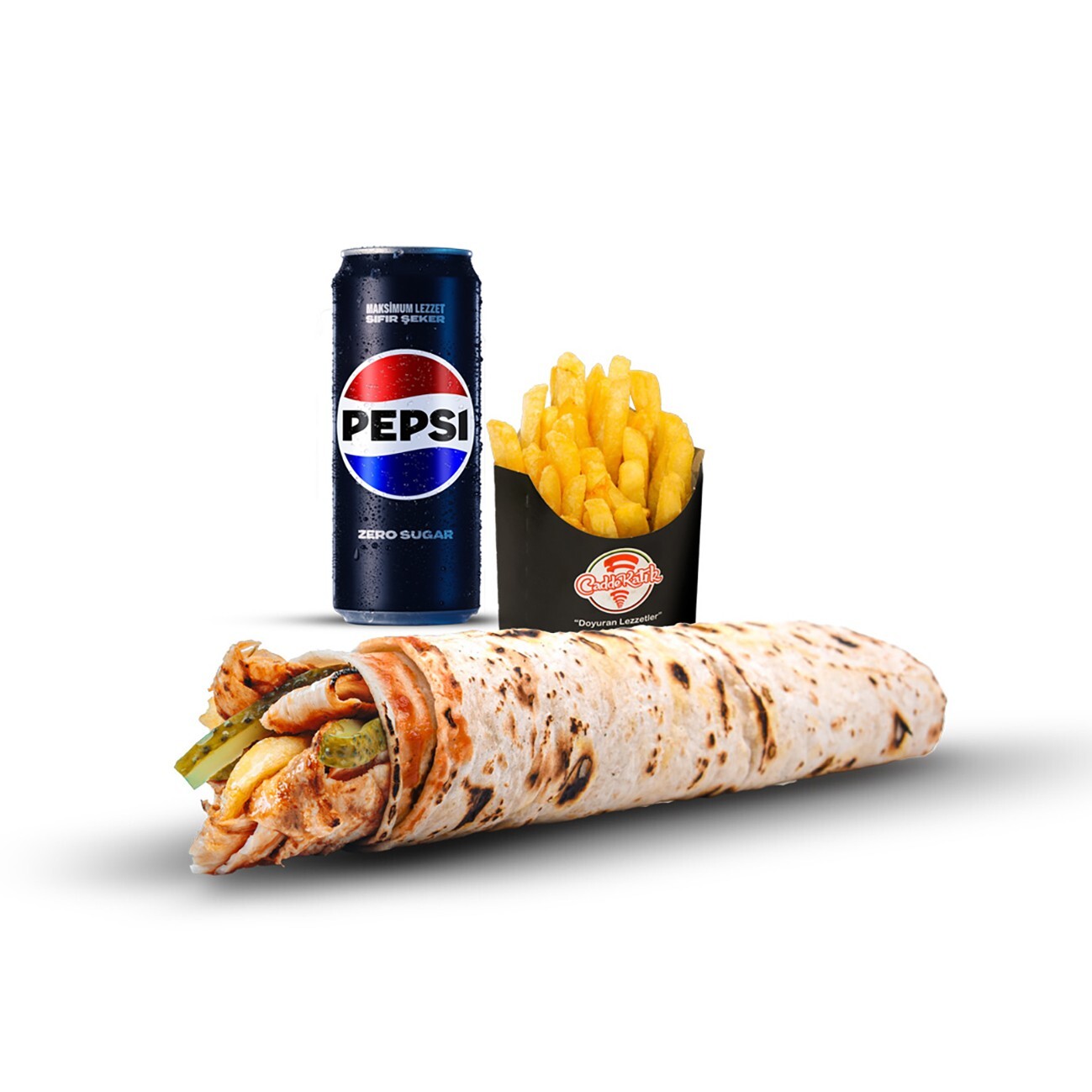 Klasik Katık Tavuk Döner Dürüm Menü