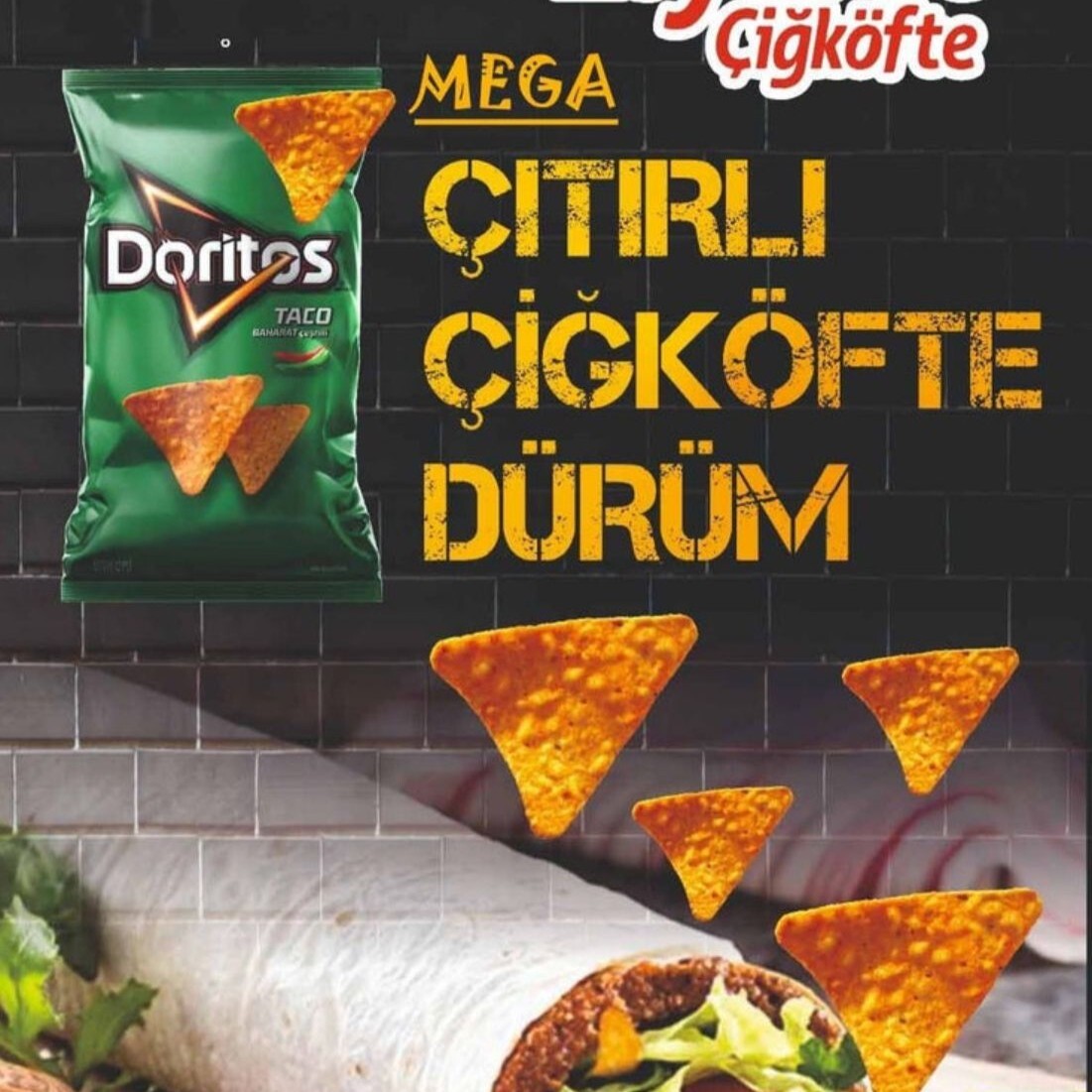 Doritoslu Mega Çiğ Köfte Dürüm