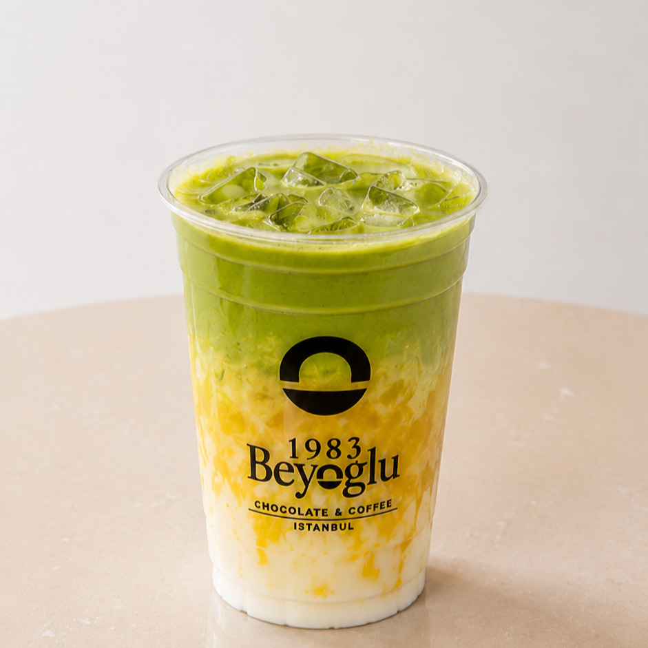 Ice Mango Matcha Latte