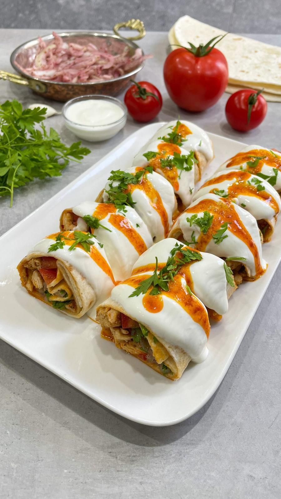 Yoğurtlu Tavuk Tantuni Dürüm