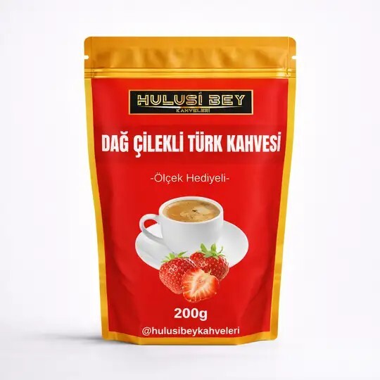 Dağ Çilekli Türk kahvesi
