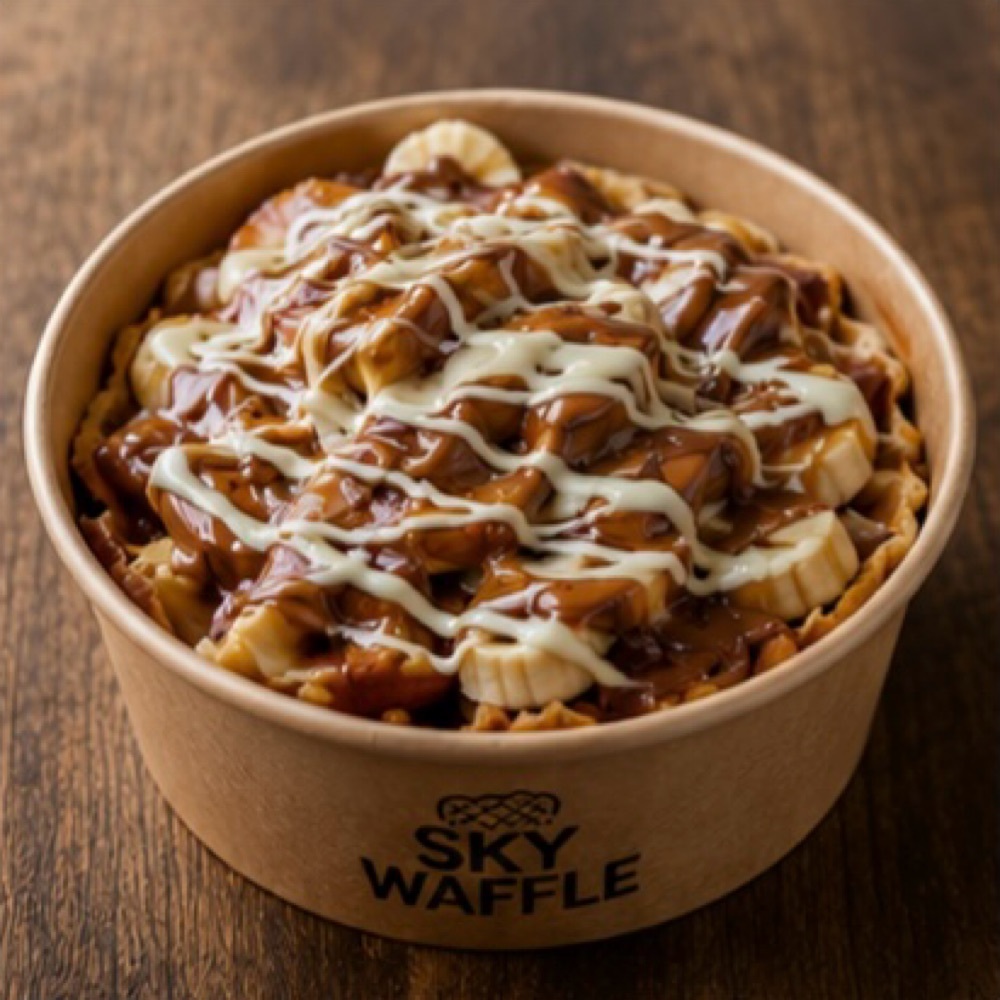 Beyaz Çikolatalı Muzlu Bowl Waffle
