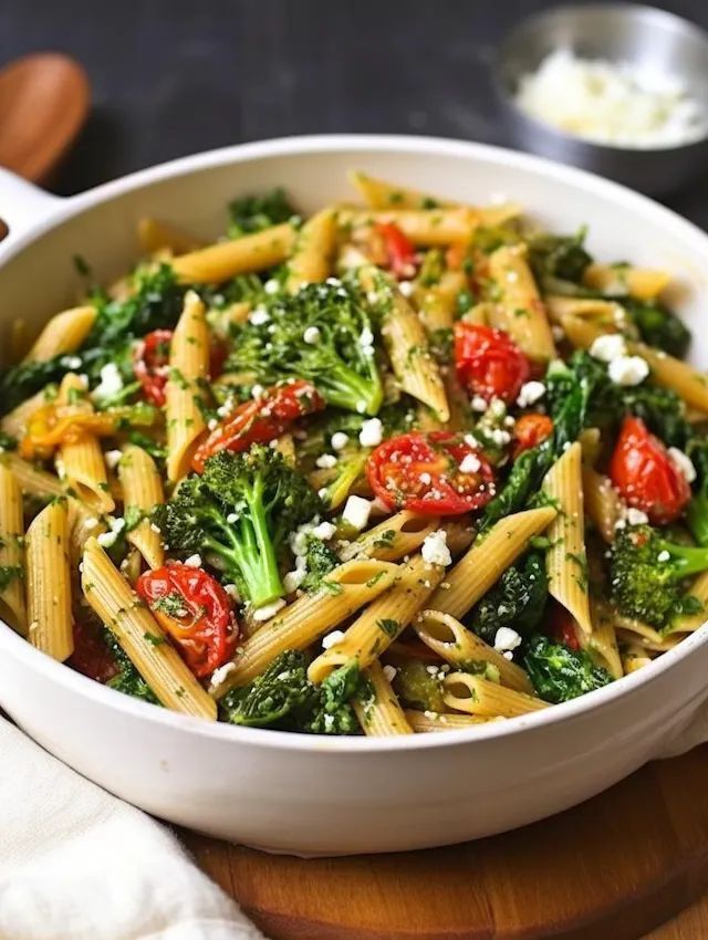 Domatesli Sebzeli Mantarlı Penne