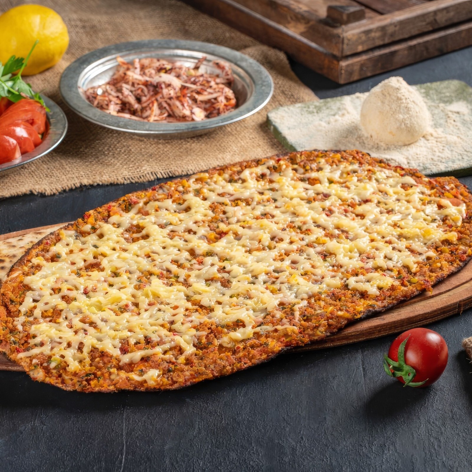 Üstü Kaşarlı Lahmacun