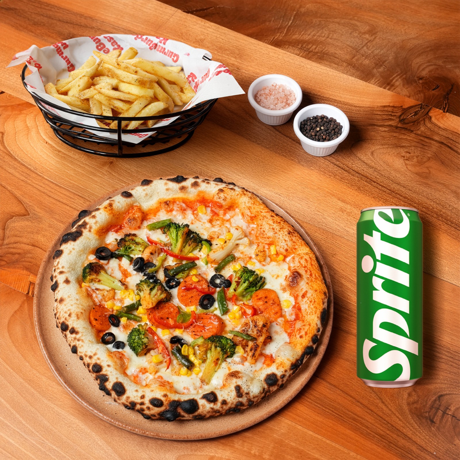 Vejetaryen Pizza Menü (30 cm)