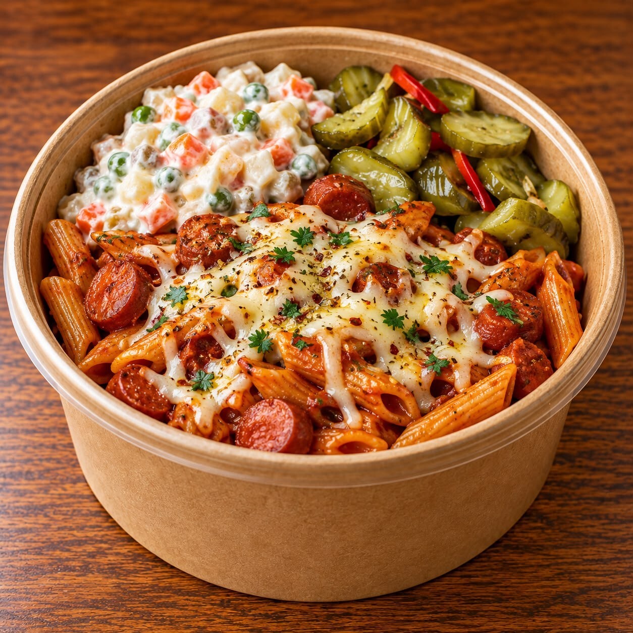Sosisli Makarna Bowl