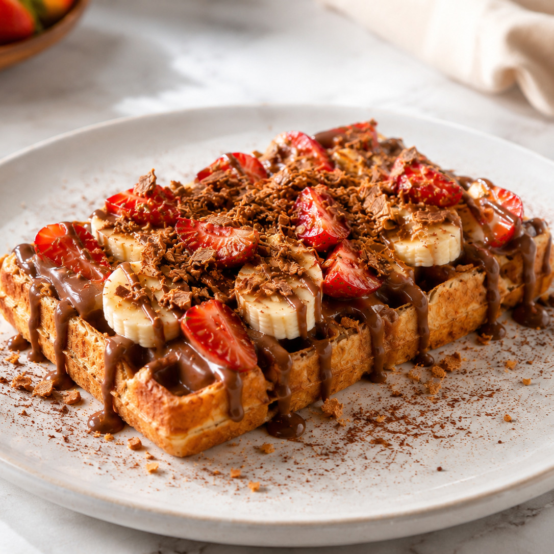 Waffle Muz Çilek
