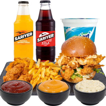 Double Cheese Tenders Burger Menü