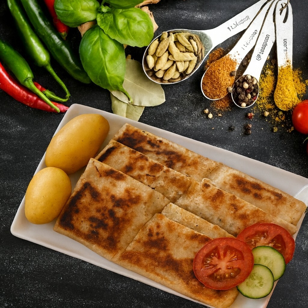 Közde Sebzeli Kavurmalı Kaşarlı Gözleme