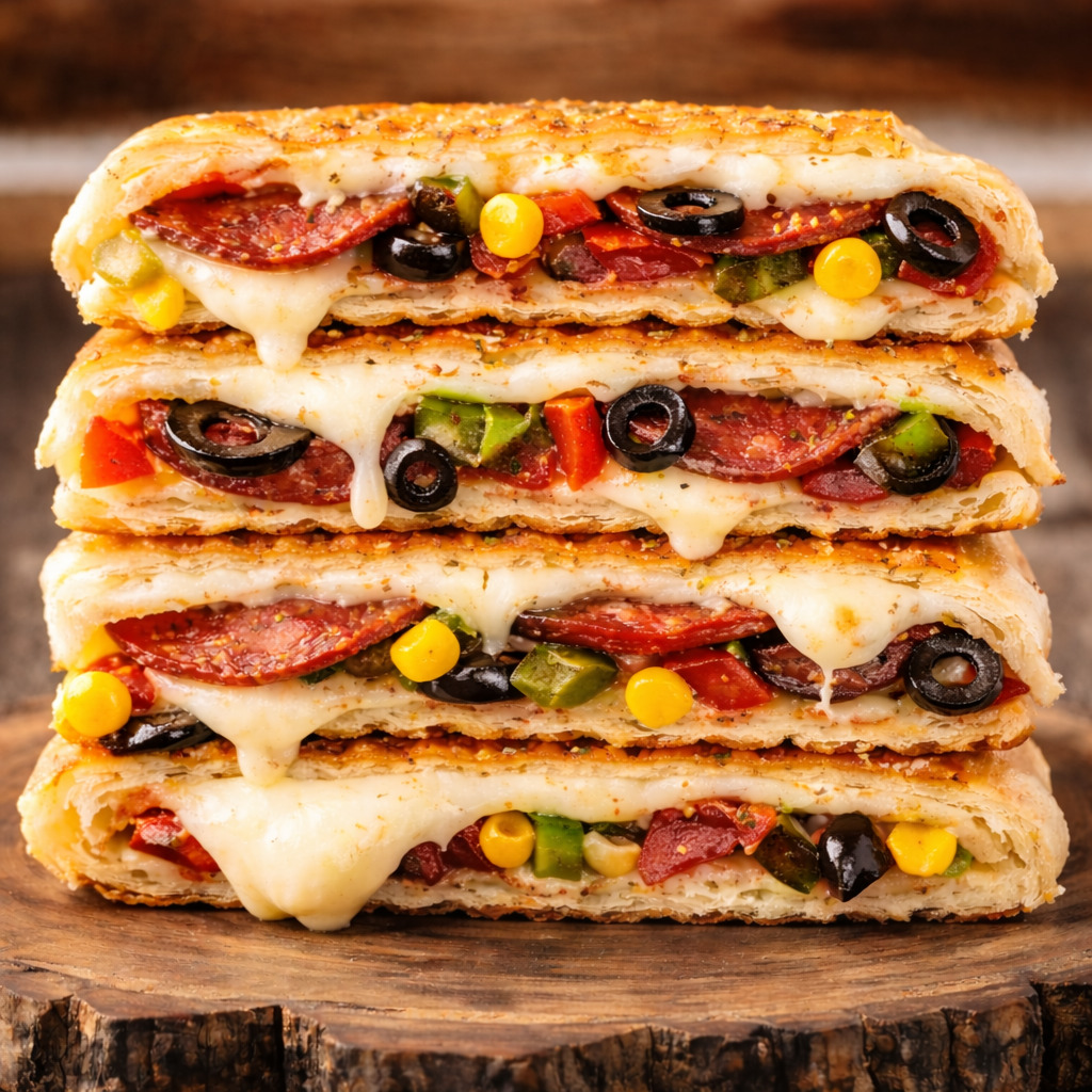 Gurme Pizza Tost (Büyük Somun Ekmek)