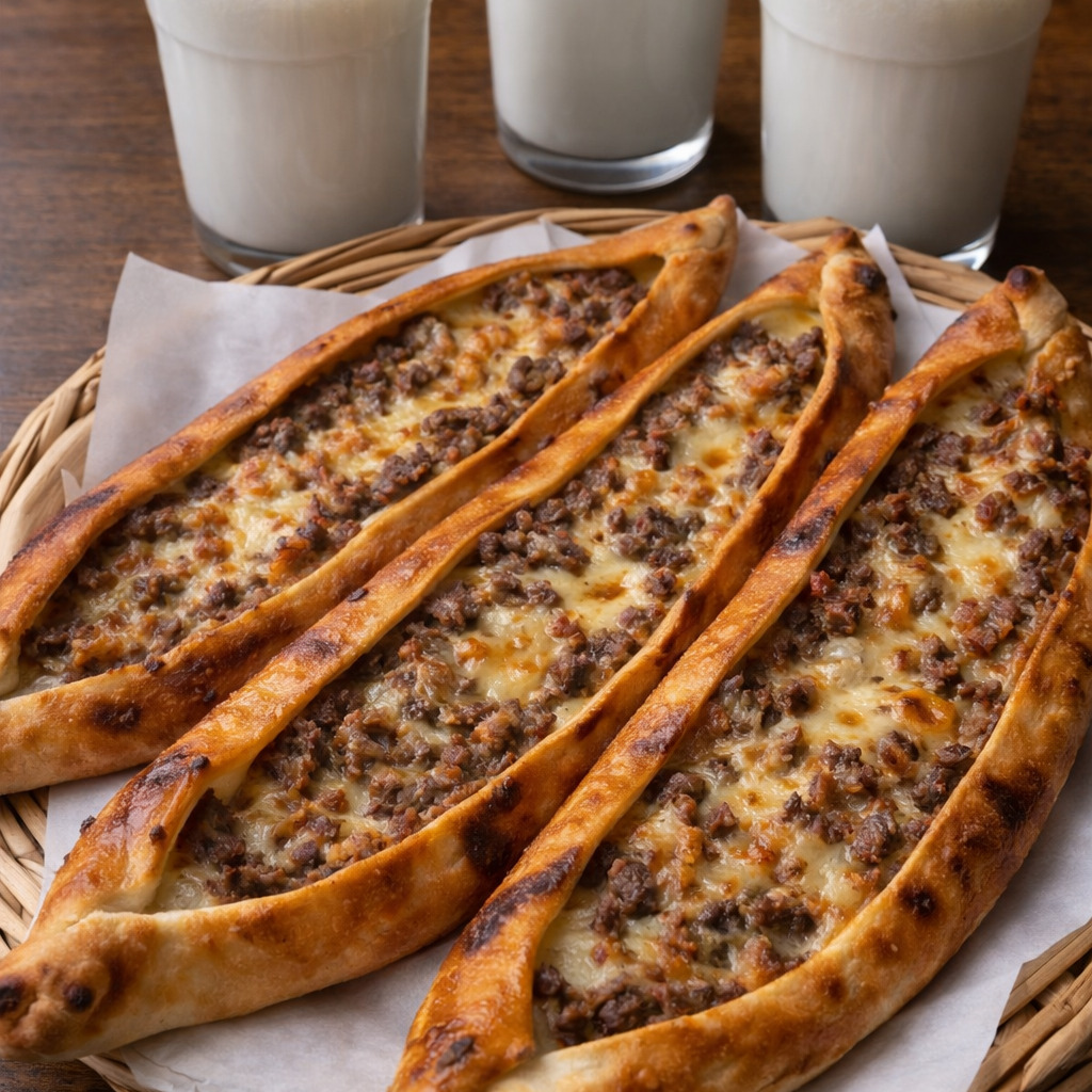3 Adet Kıyma Kaşarlı+3ayran