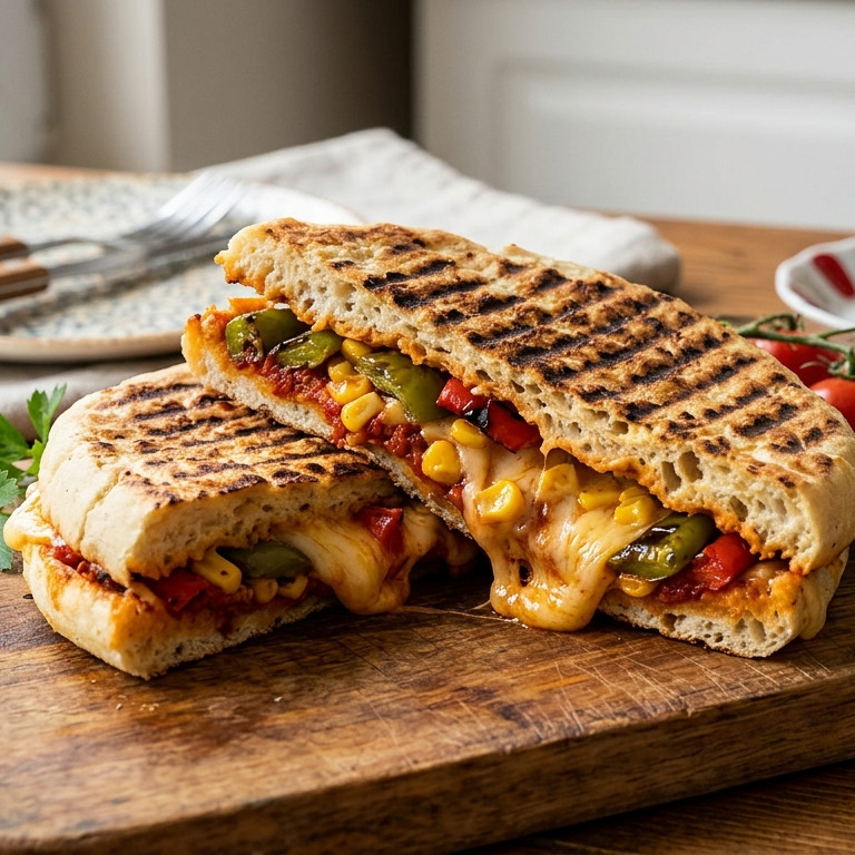 Vejetaryen Bazlama Tost