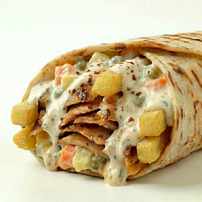 Rus Salatalı Tavuk Döner Dürüm