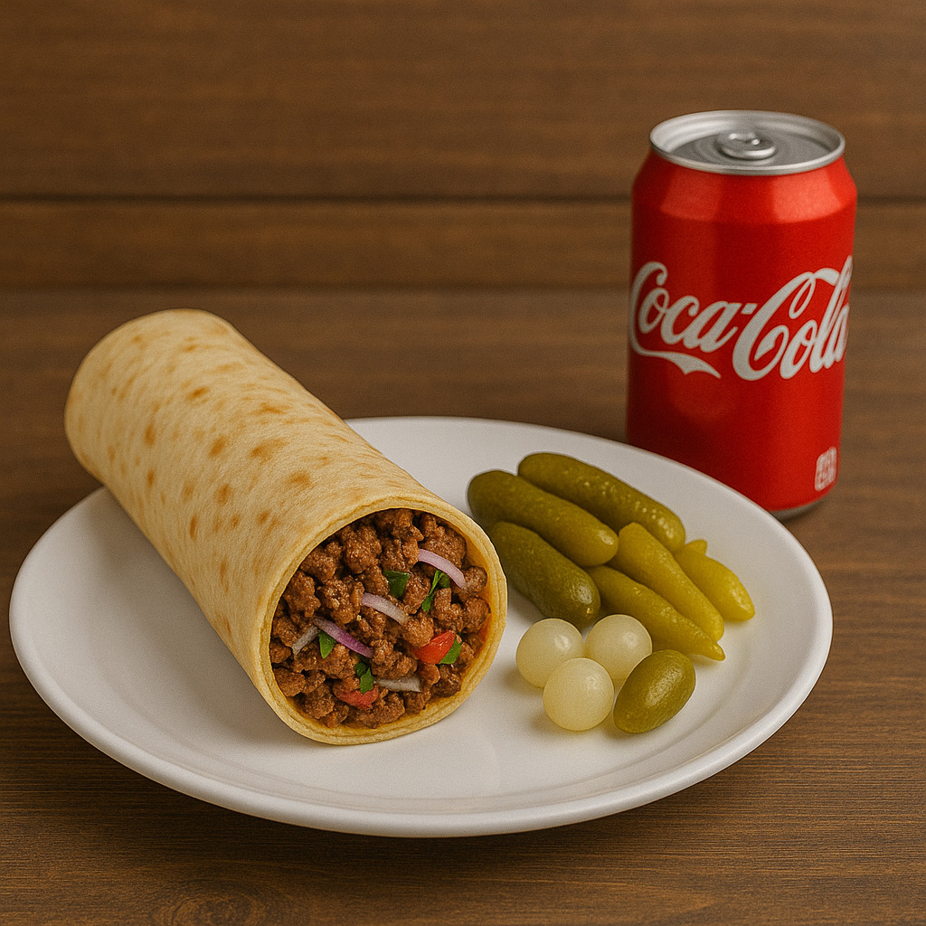 Et Tantuni Dürüm + Kutu İçecek