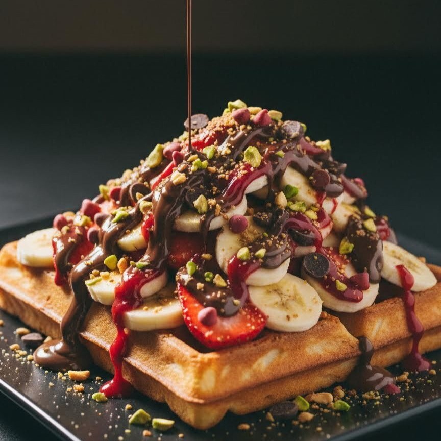 Sütlü Çikolata Frambuaz Waffle