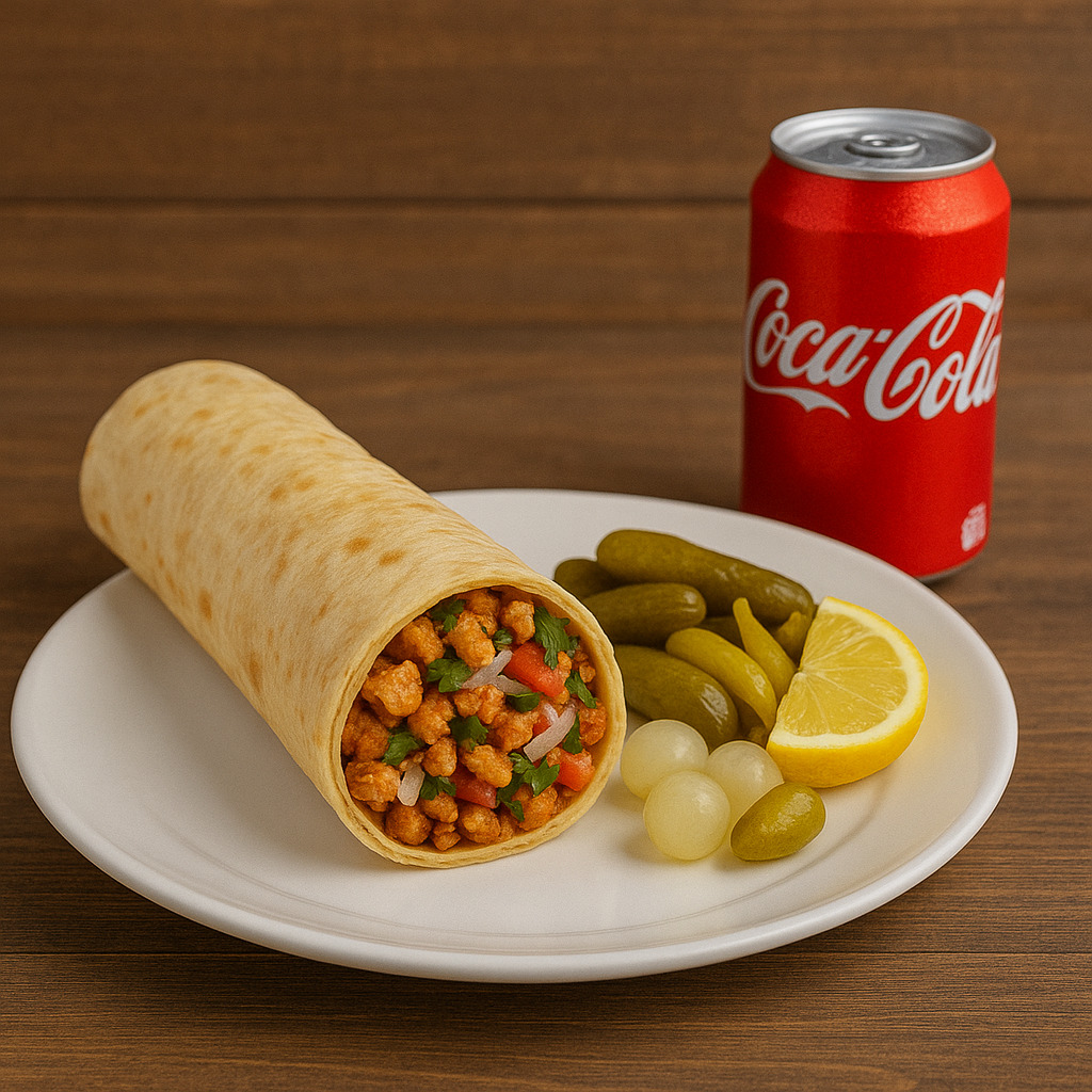 Tavuk Tantuni Dürüm + Kutu İçecek