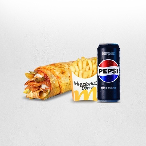 Pepsi Tavuk Döner Maydonoz Medium Dürüm Menü