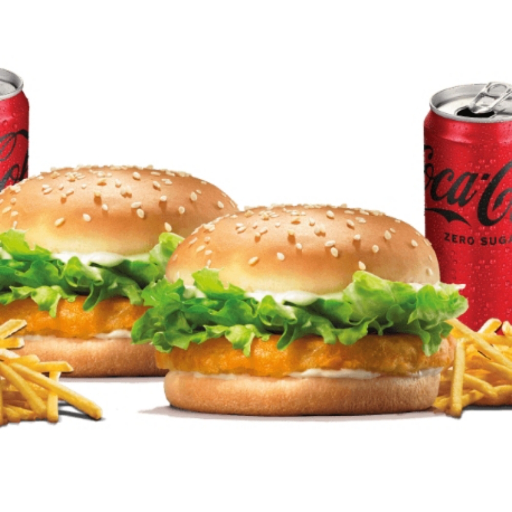 2 Hamburger + 2 Patates + 2 Soğuk İçecek