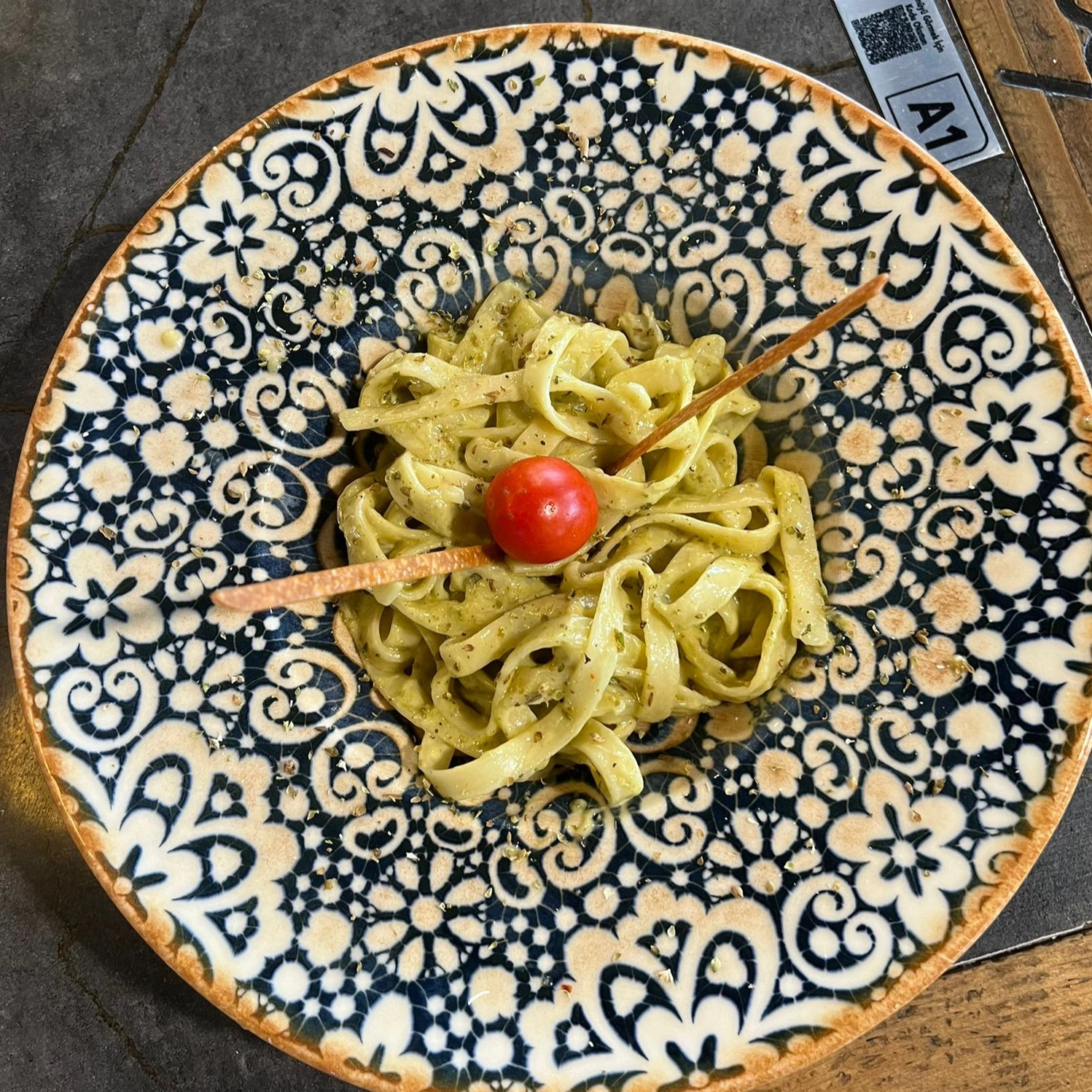 Fettucini El Pesto