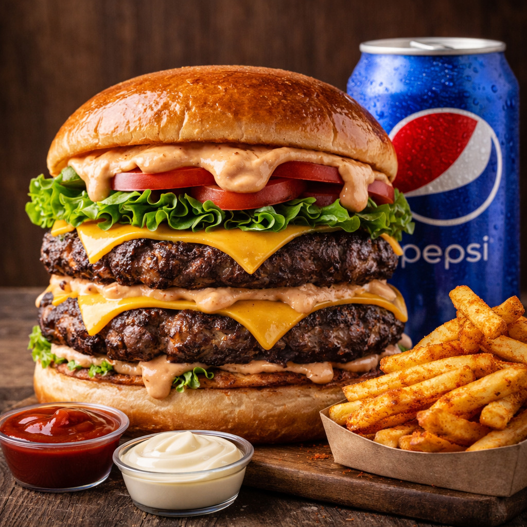 Double Burger Menü