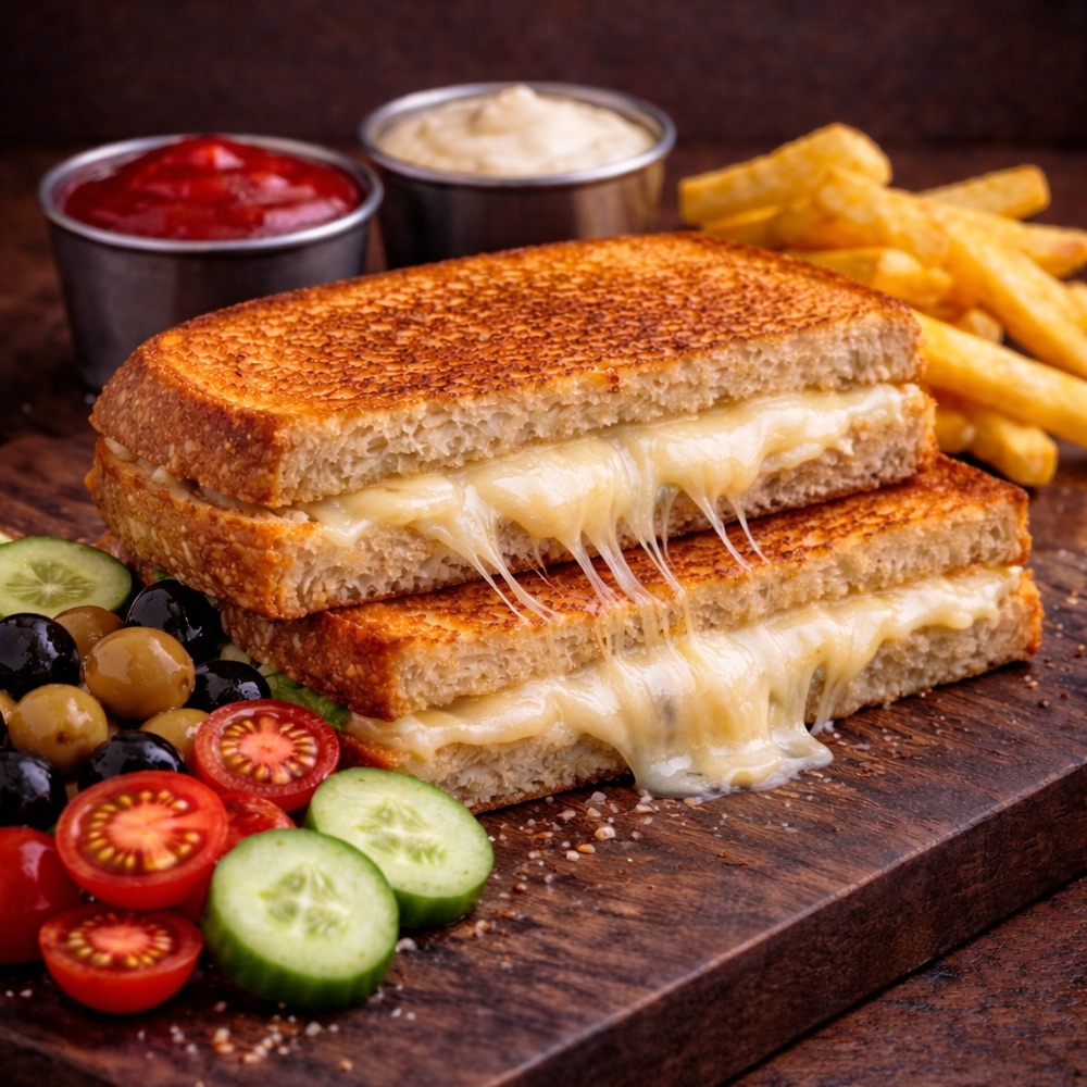 Büyük Somun Bol Kaşarlı Tost Menü