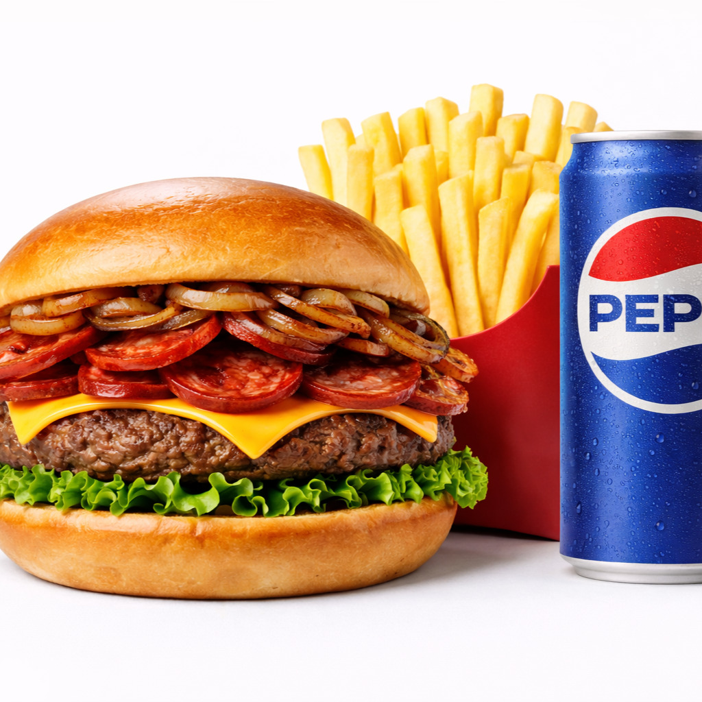 Pepperoni Burger Menü